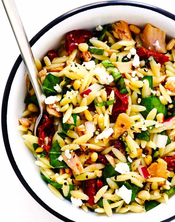 easy summer dinners italian orzo tuna salad